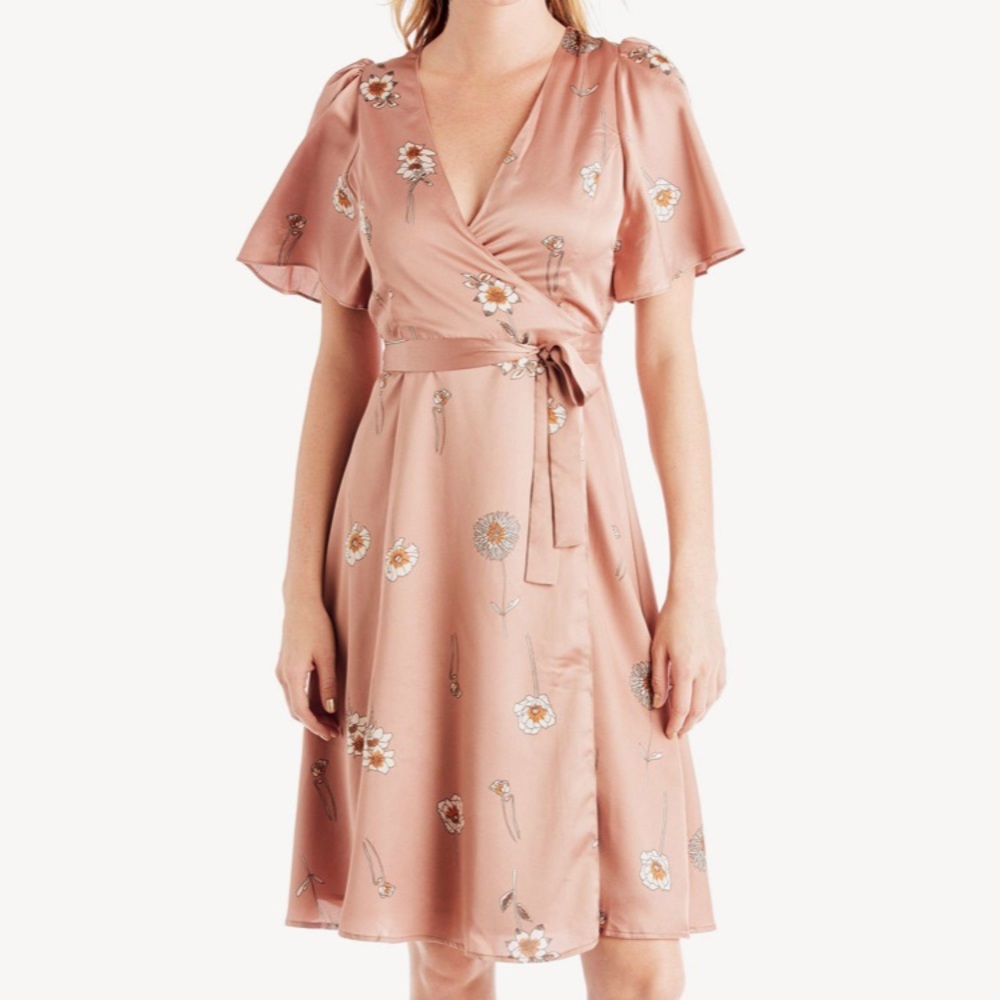 ASTR The Label 'Fiona' Floral Wrap Dress